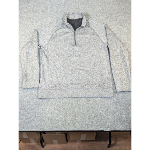 Lululemon Other - Lululemon Mens Grey Heathered Texture Quarter Zip Pullover Sweatshirt XL #2338